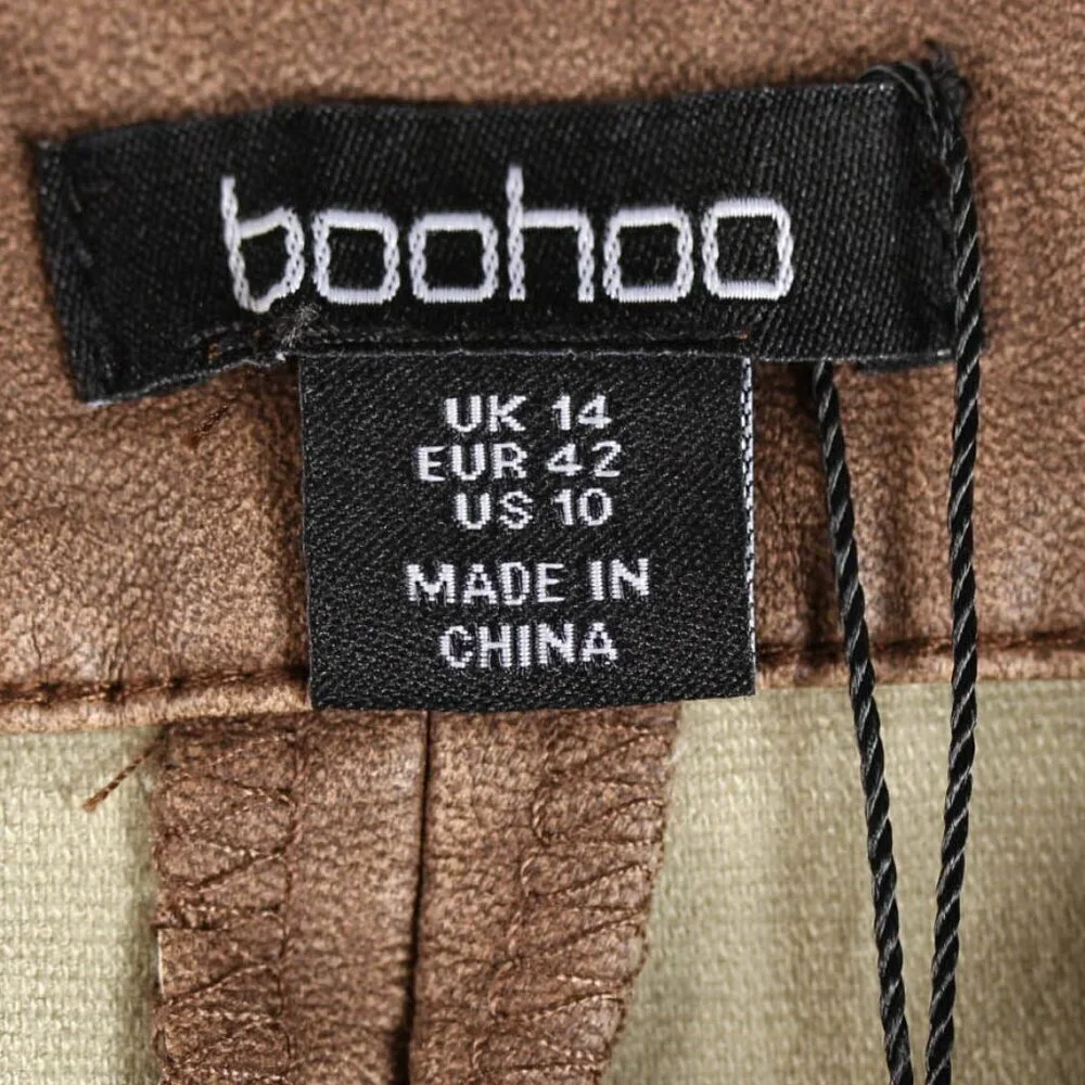 Boohoo washed faux